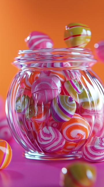 彩色糖果玻璃罐