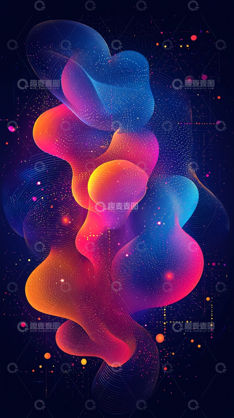 高清大图下载【趣麦麦图】流体渐变梦幻壁纸