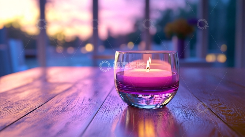 高清大图下载【趣麦麦图】紫色蜡烛