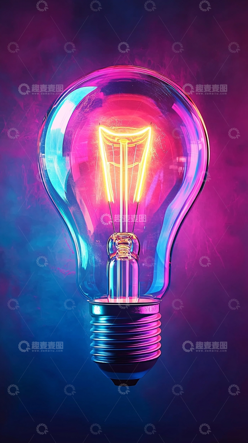 高清大图下载【趣麦麦图】霓虹灯泡
