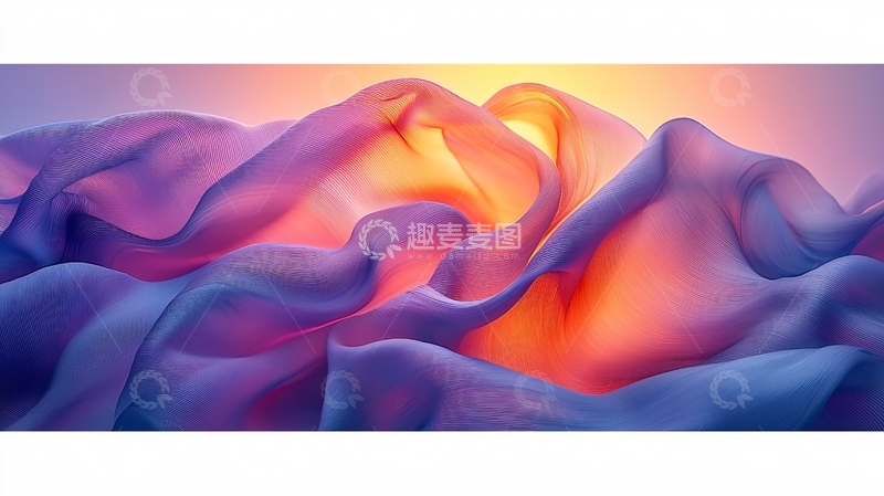 高清大图下载【趣麦麦图】梦幻般色彩的丝绸质感