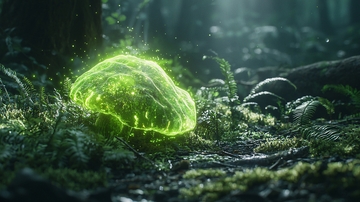 森林深处发光蘑菇