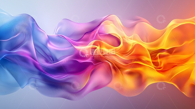 高清大图下载【趣麦麦图】绚丽多彩的抽象丝绸