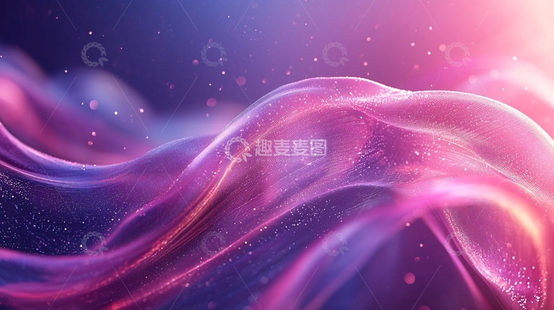 高清大图下载【趣麦麦图】抽象紫粉色光线波浪背景