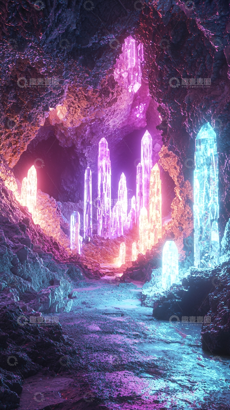 高清大图下载【趣麦麦图】梦幻水晶洞穴