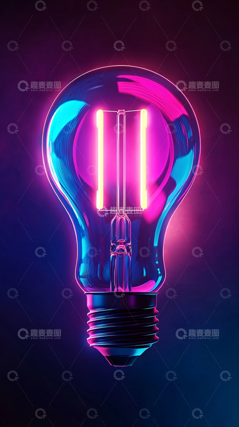 高清大图下载【趣麦麦图】霓虹灯泡