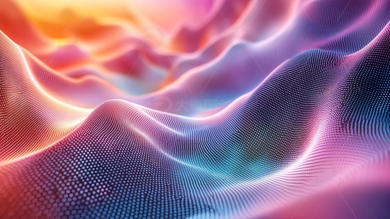 彩色波浪状粒子