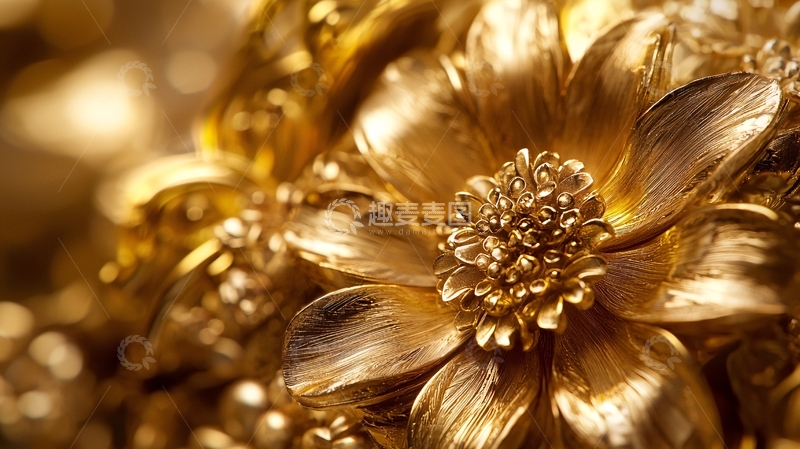 高清大图下载【趣麦麦图】金色花朵特写