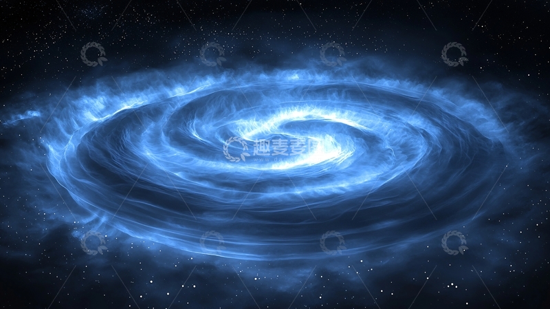 高清大图下载【趣麦麦图】蓝色漩涡星系