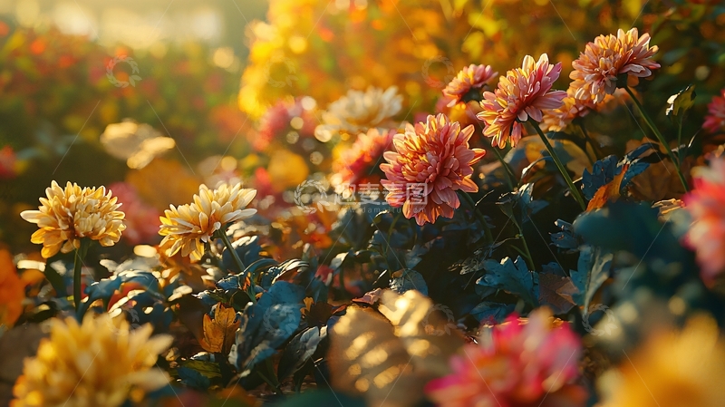 高清大图下载【趣麦麦图】秋日菊花田园风光