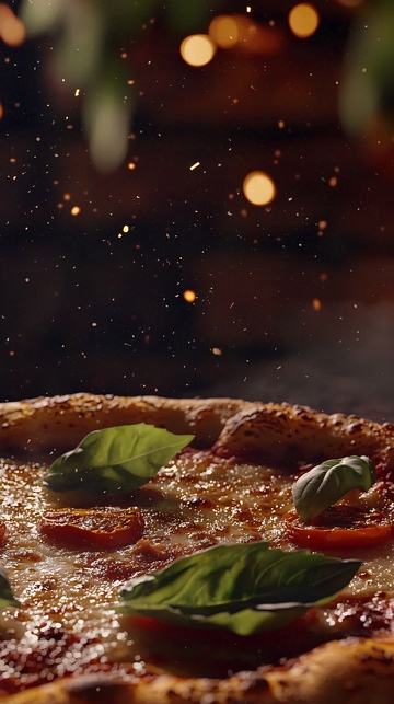 美味披萨特写镜头