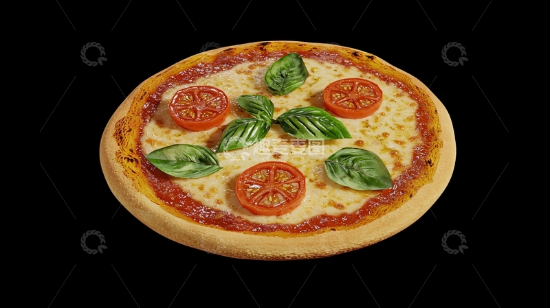 高清大图下载【趣麦麦图】美味番茄马苏里拉芝士披萨