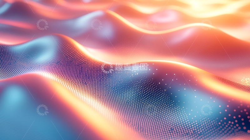 高清大图下载【趣麦麦图】光影流动的抽象波浪