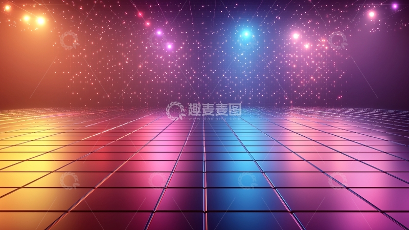 高清大图下载【趣麦麦图】色彩斑斓的舞台灯光