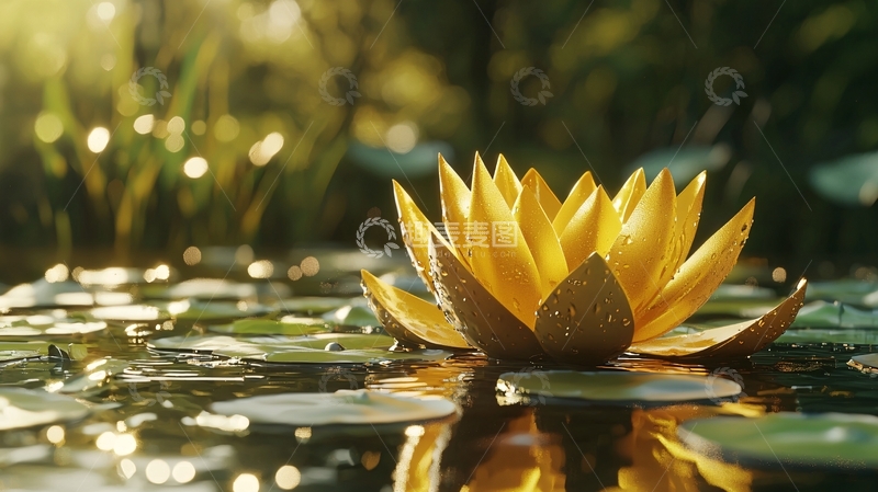 高清大图下载【趣麦麦图】金色莲花