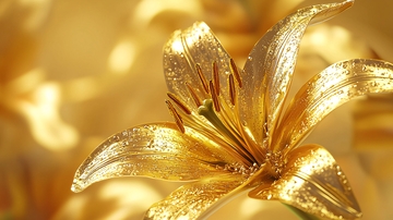 金光闪闪的百合花