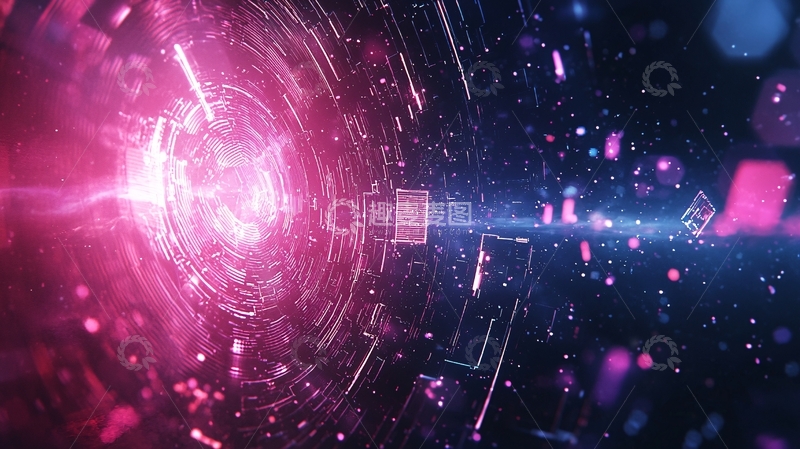 高清大图下载【趣麦麦图】科技感十足的漩涡隧道