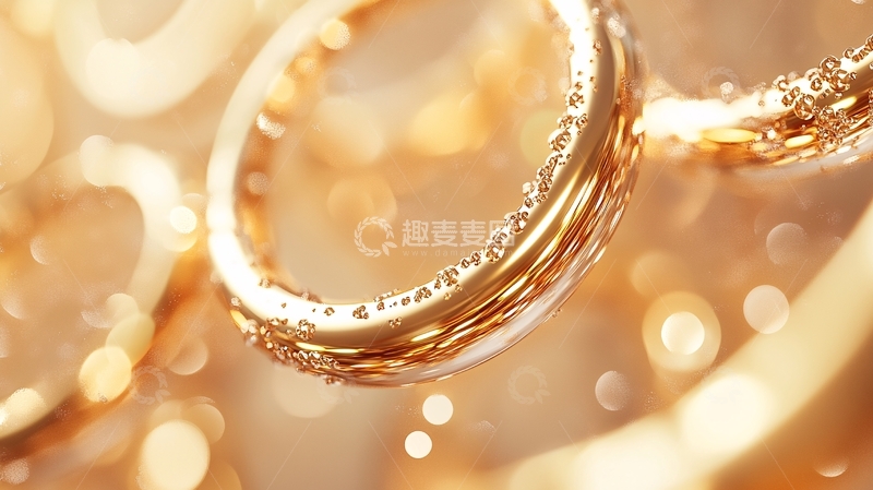 高清大图下载【趣麦麦图】金色戒指特写