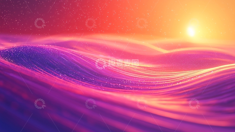 高清大图下载【趣麦麦图】梦幻紫色波浪