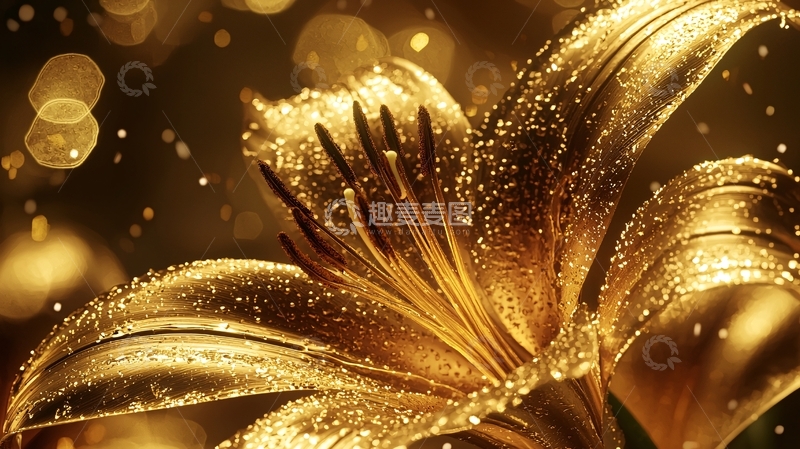 高清大图下载【趣麦麦图】金色百合花