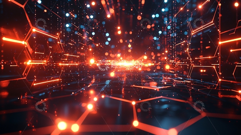 高清大图下载【趣麦麦图】科技感光点线条