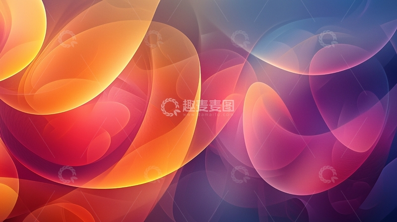 高清大图下载【趣麦麦图】彩色渐变光晕背景