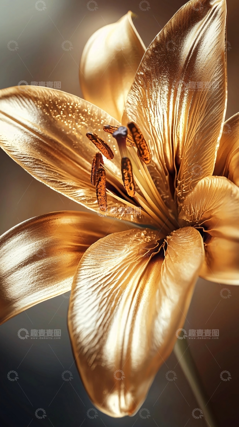 高清大图下载【趣麦麦图】金色百合花