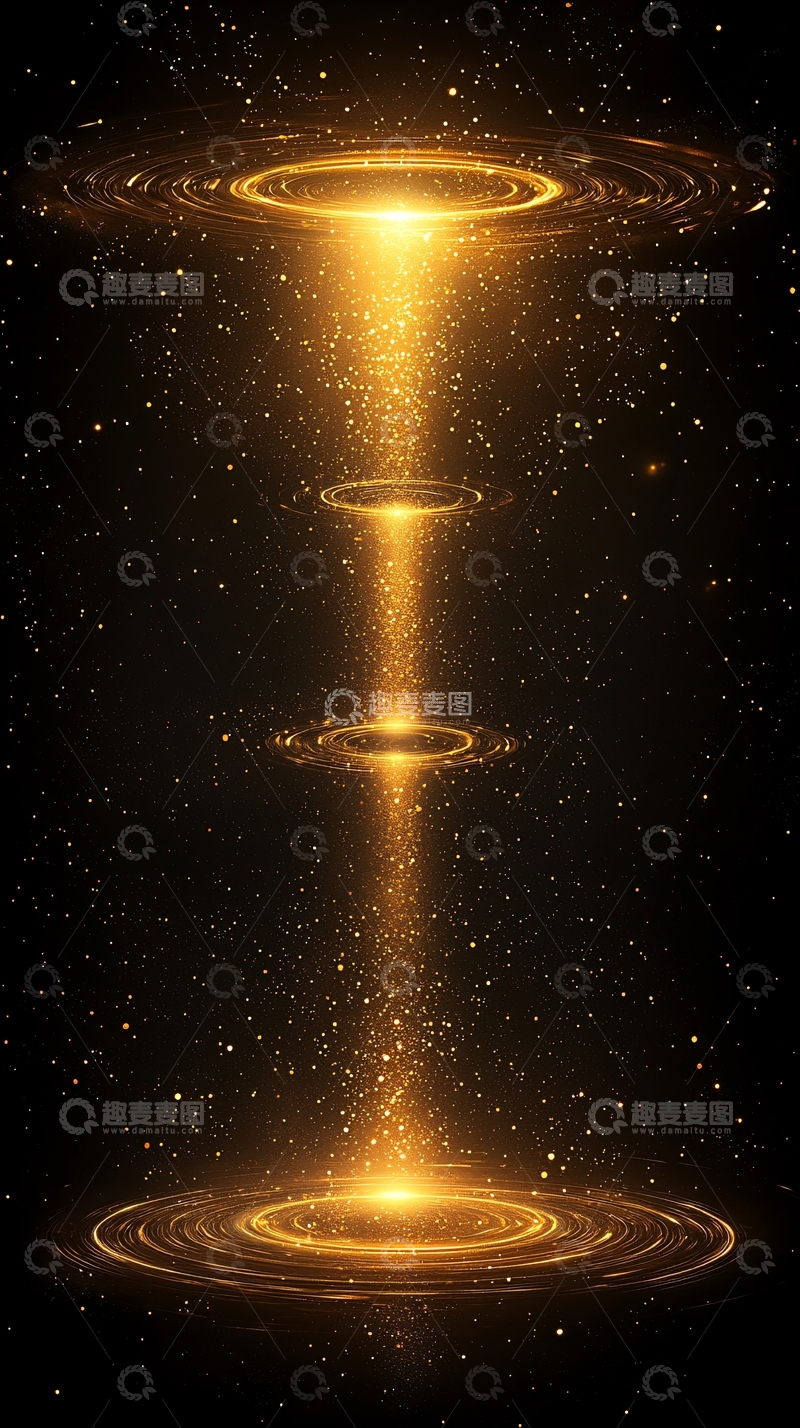 高清大图下载【趣麦麦图】金色宇宙能量柱