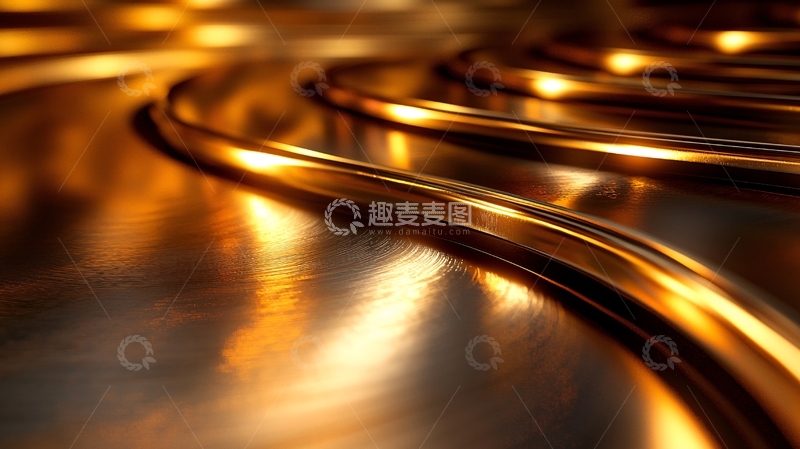 高清大图下载【趣麦麦图】光滑的铜线卷曲背景