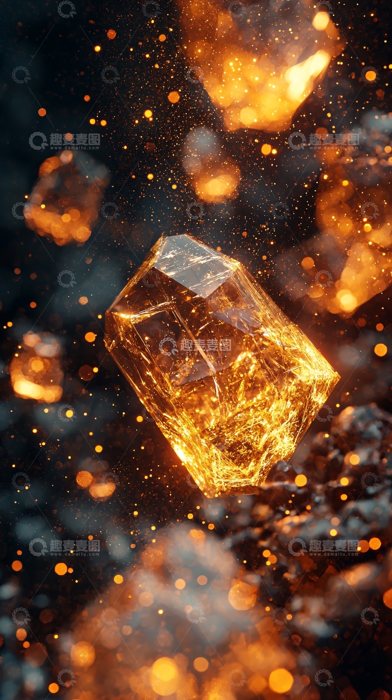 高清大图下载【趣麦麦图】燃烧的晶体