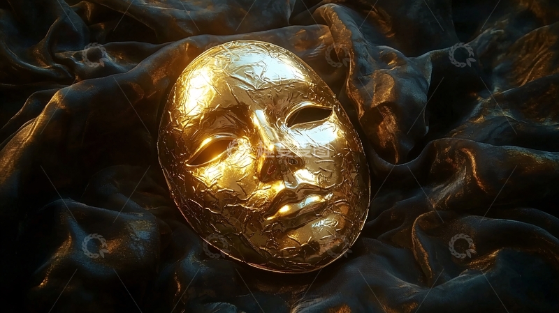 高清大图下载【趣麦麦图】金色面具