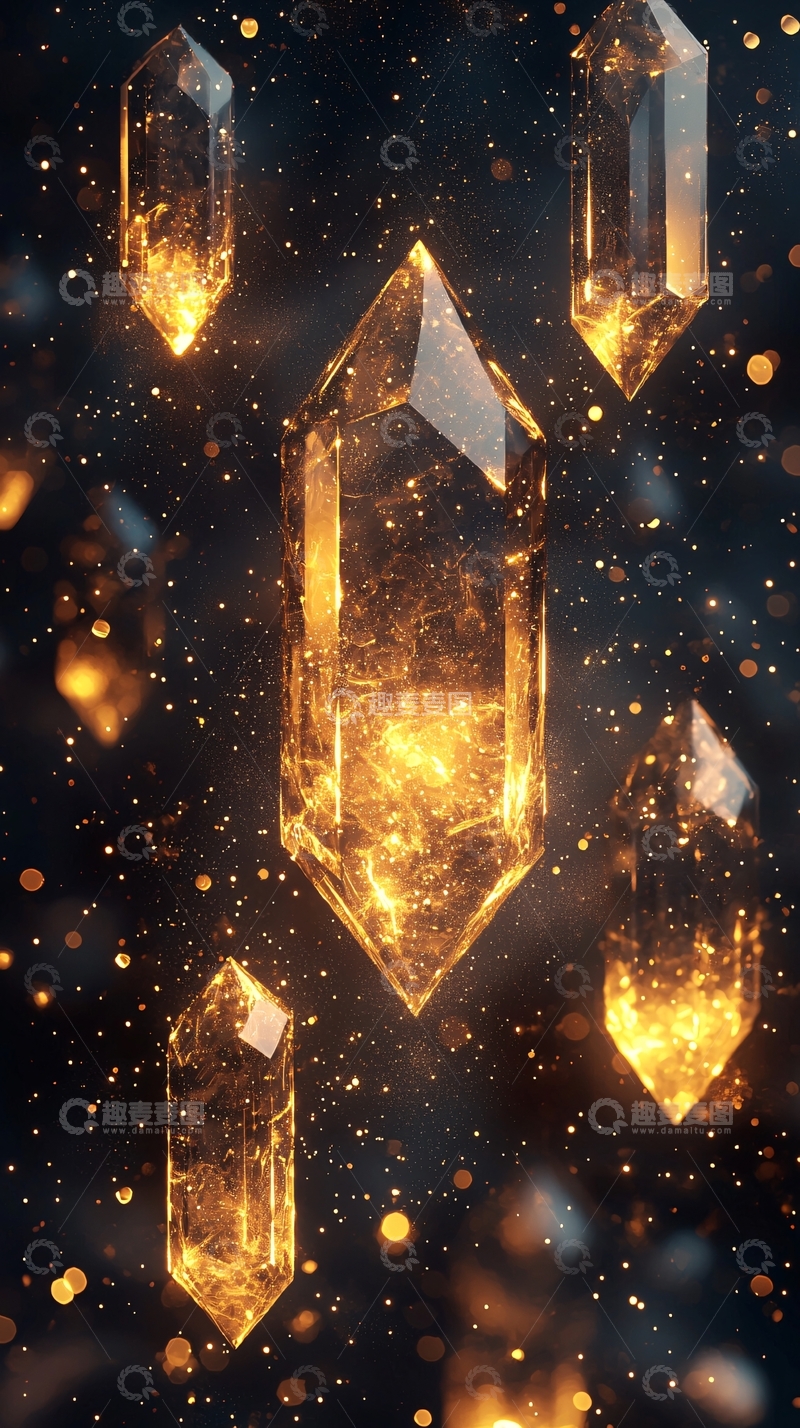 高清大图下载【趣麦麦图】发光水晶
