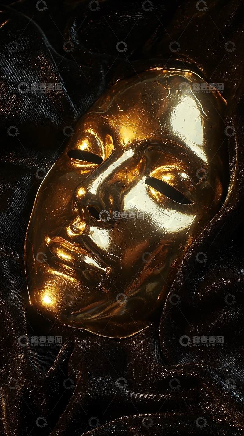 高清大图下载【趣麦麦图】金色面具