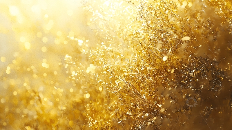 高清大图下载【趣麦麦图】金色粒子光效背景