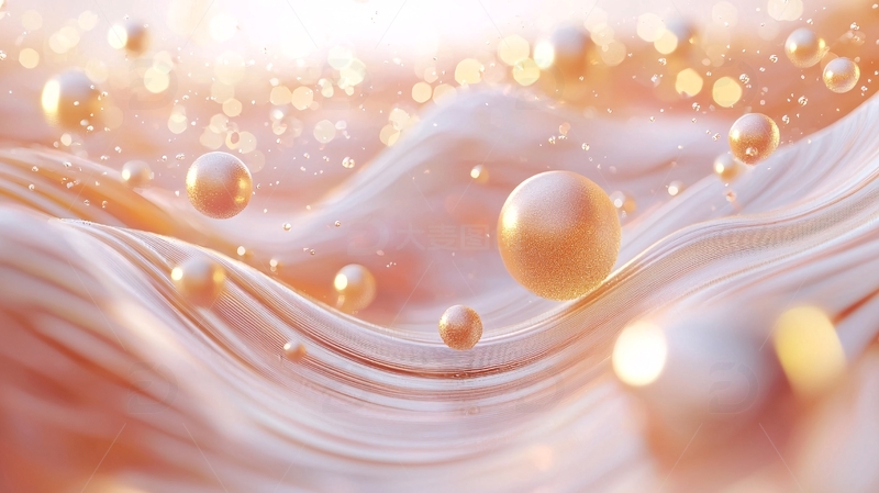 粉色流体珍珠光泽背景