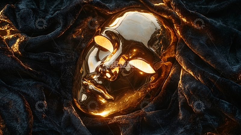 高清大图下载【趣麦麦图】金色面具