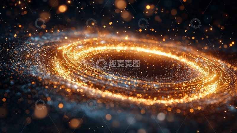 高清大图下载【趣麦麦图】金色星云旋涡