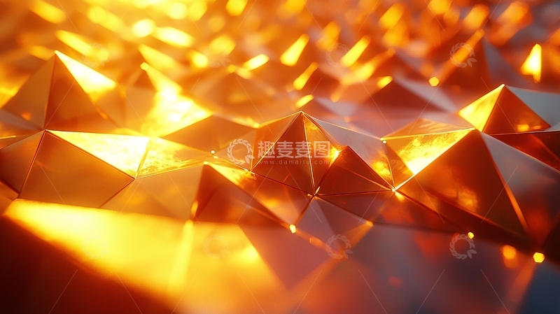 高清大图下载【趣麦麦图】金色几何体