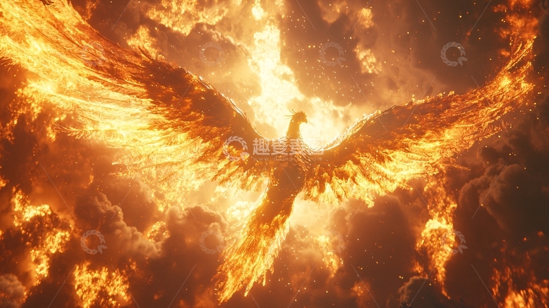 高清大图下载【趣麦麦图】火焰凤凰