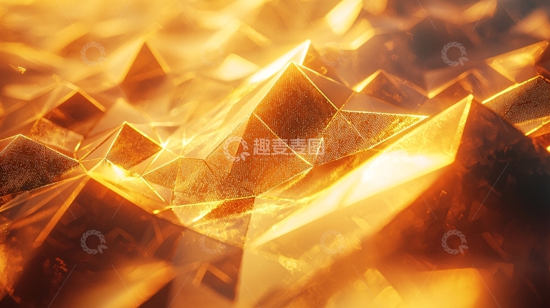 高清大图下载【趣麦麦图】金色水晶山峰的特写