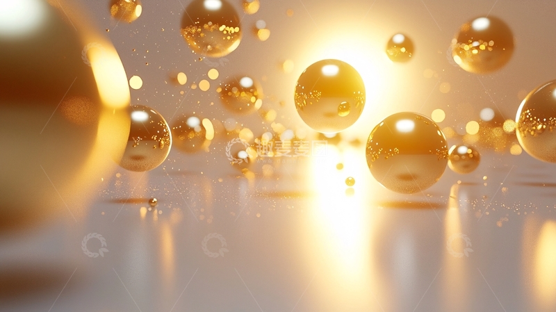 高清大图下载【趣麦麦图】金色球体