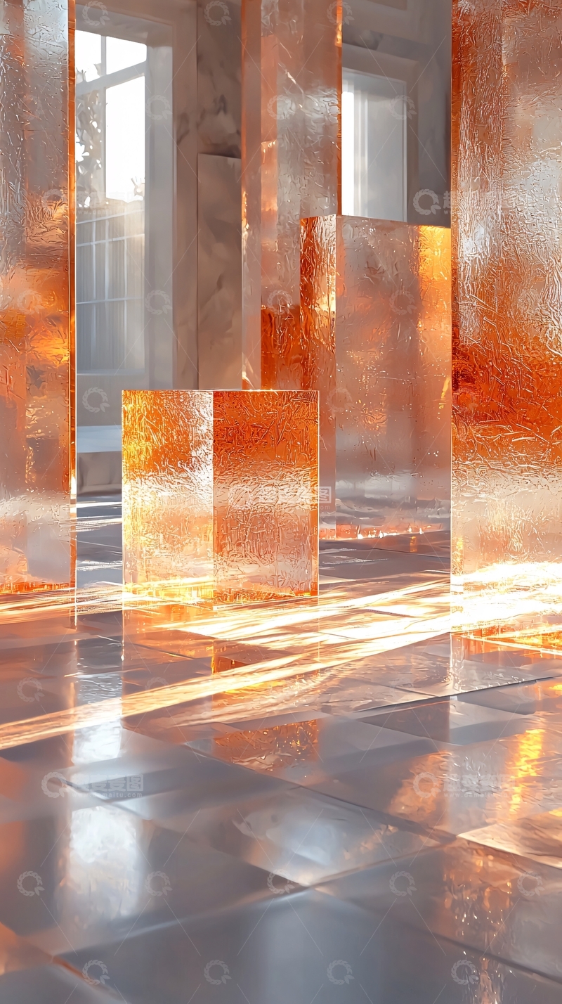 高清大图下载【趣麦麦图】透明玻璃方块