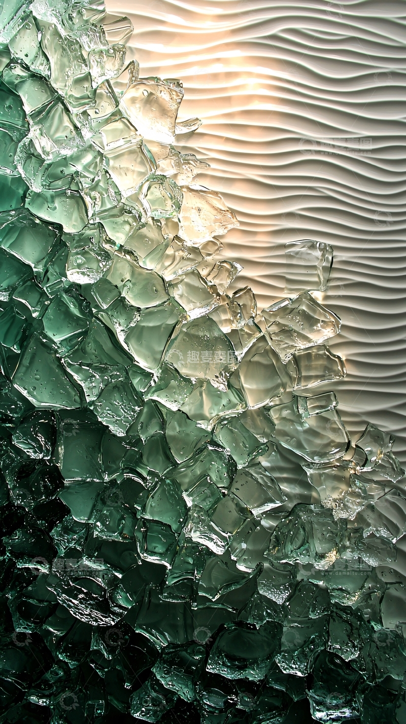 高清大图下载【趣麦麦图】碎裂玻璃质感