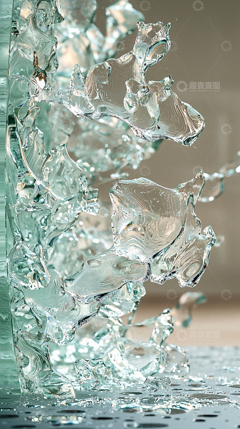 高清大图下载【趣麦麦图】玻璃水花