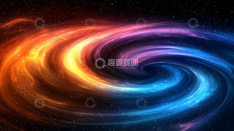 高清大图下载【趣麦麦图】色彩漩涡星云