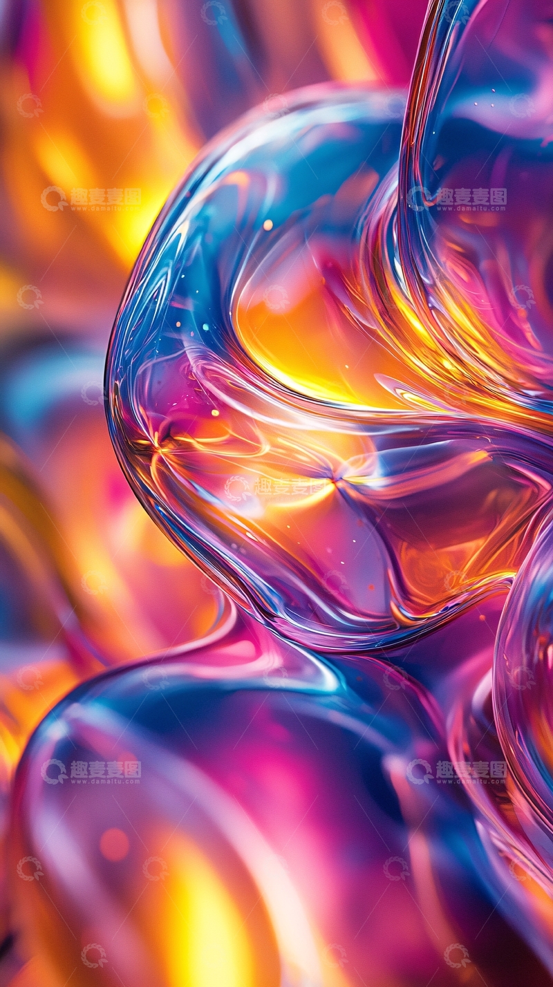 高清大图下载【趣麦麦图】流体光影抽象艺术
