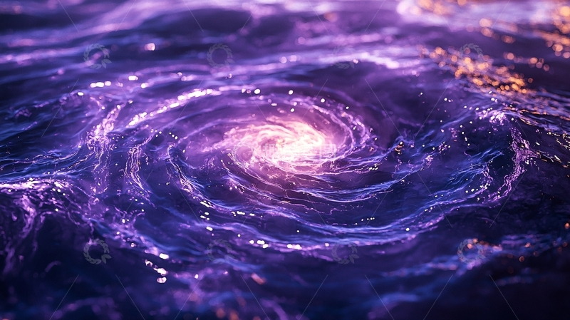 高清大图下载【趣麦麦图】紫色漩涡星云景象