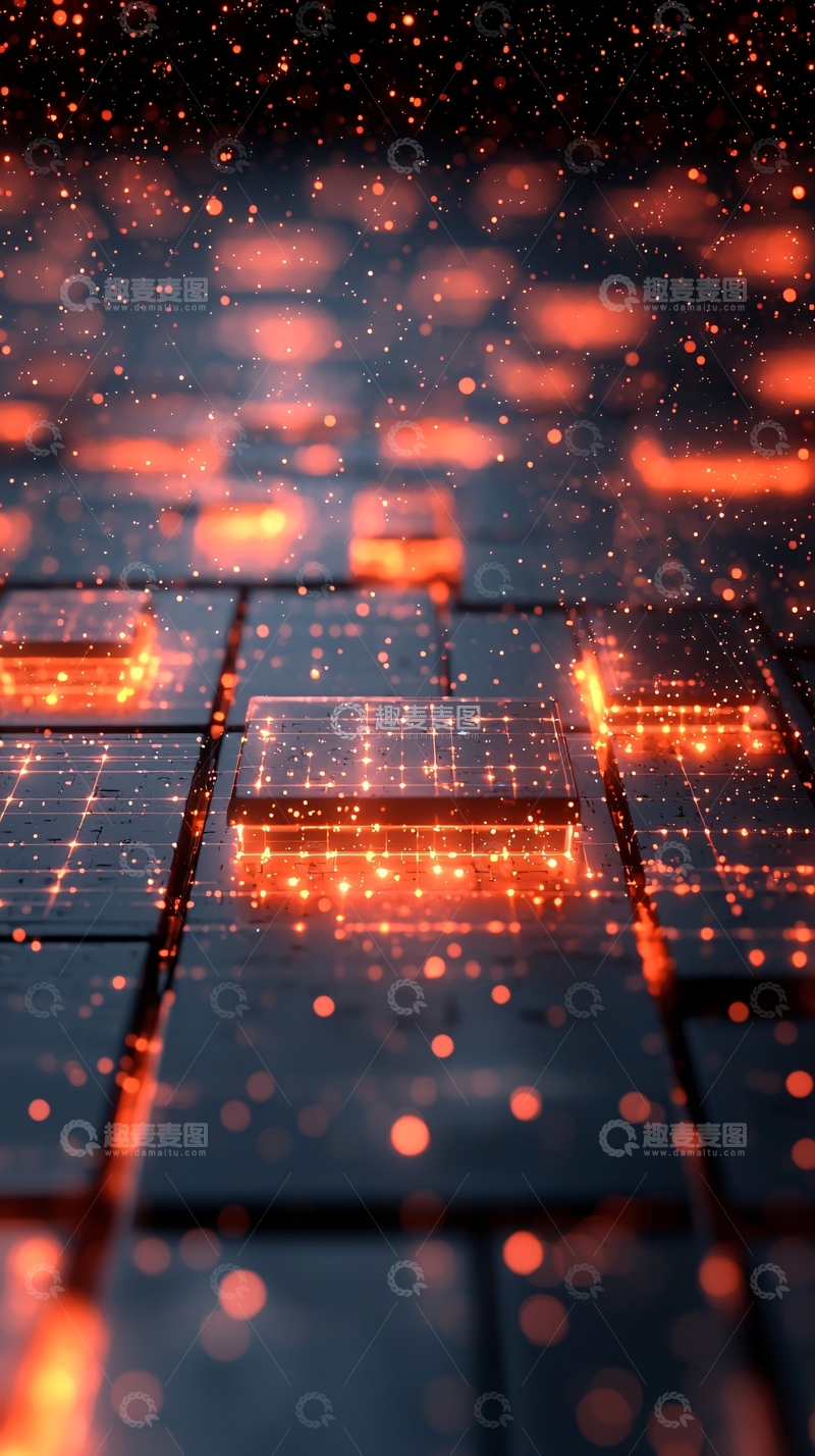 高清大图下载【趣麦麦图】发光电路板