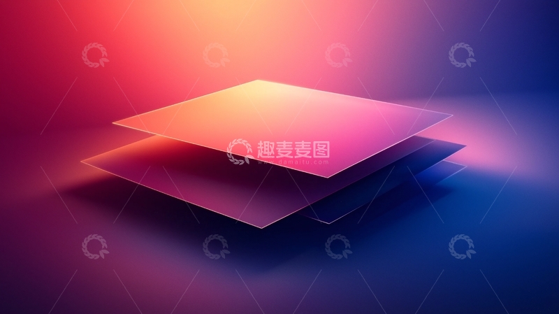 高清大图下载【趣麦麦图】彩色叠加方形平面