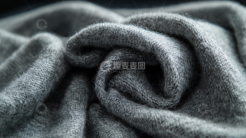高清大图下载【趣麦麦图】灰色羊毛质感面料特写
